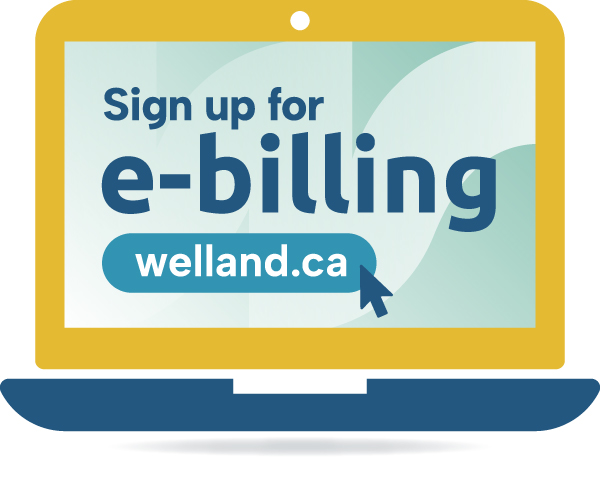 image of a computer with the words sign up for e-billing