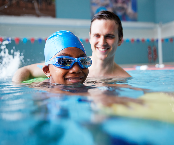 image of  man swimming